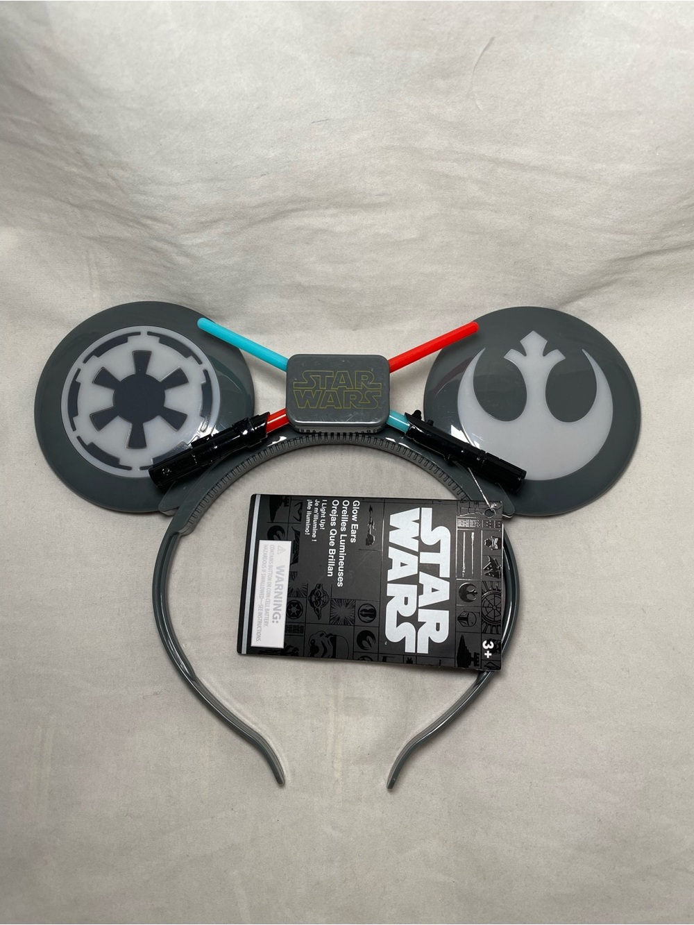 Disney Parks Star Wars Lightsaber Mickey Ears Headband Light Up NEW Rebel Empire
